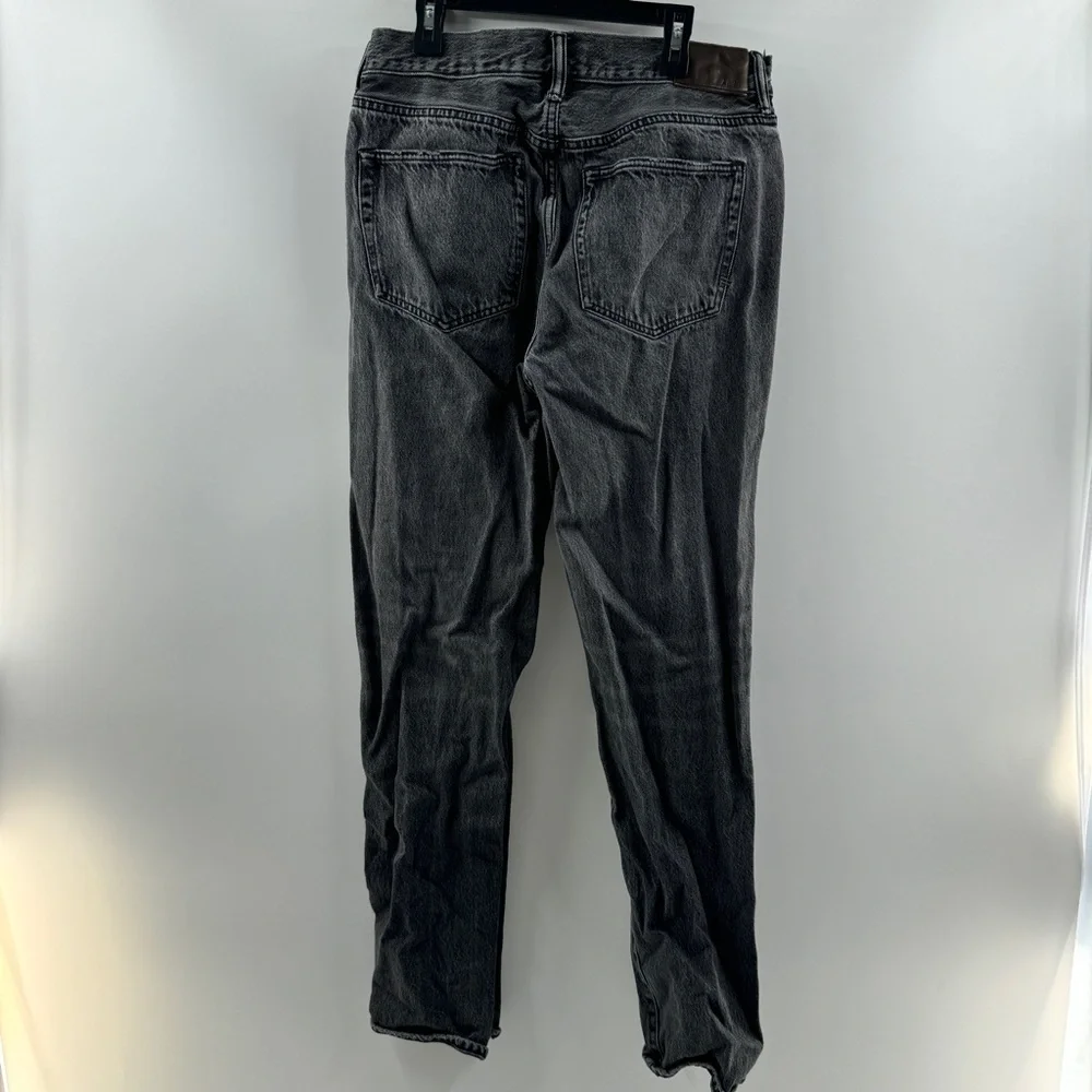 American Eagle Slouch Black Distressed Jeans Size 6 Zipper Fly - Picture 5 of 8